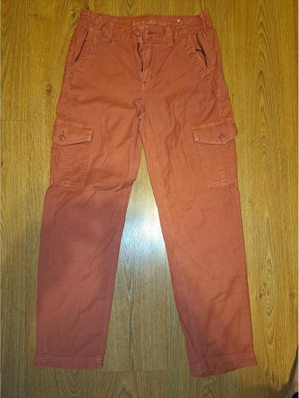 American Eagle Cargo Pants Womens Size 6 REG Red Cotton